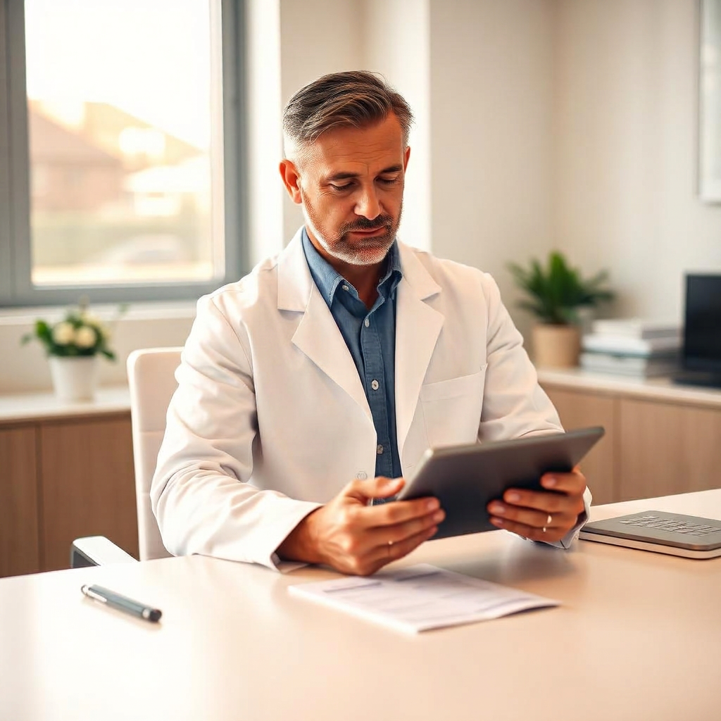 Licensed U.S. provider reviewing labs